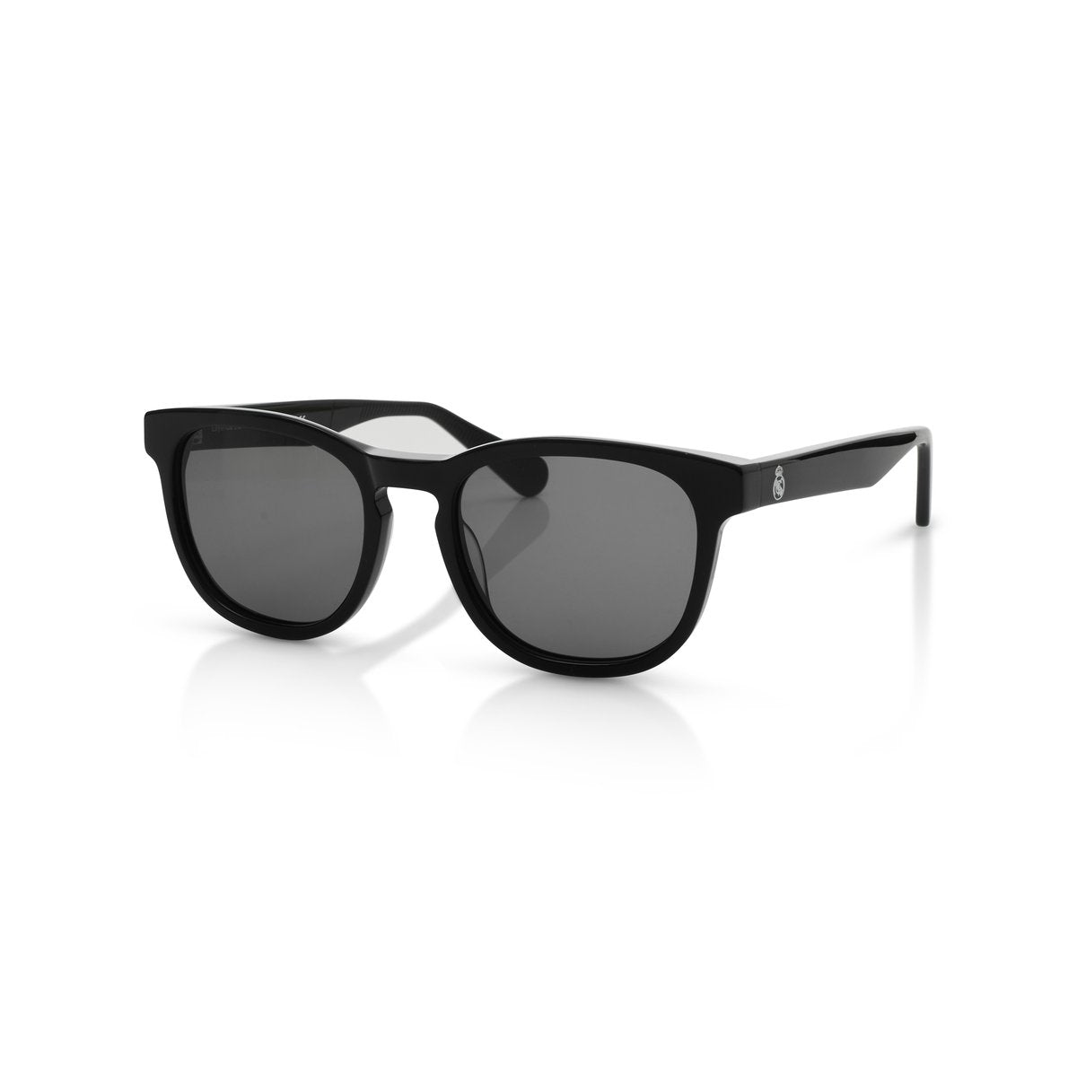 Real Madrid Acetate Round Sunglasses Black - View 1