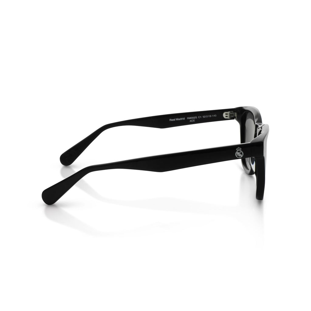 Real Madrid Acetate Round Sunglasses Black - View 4