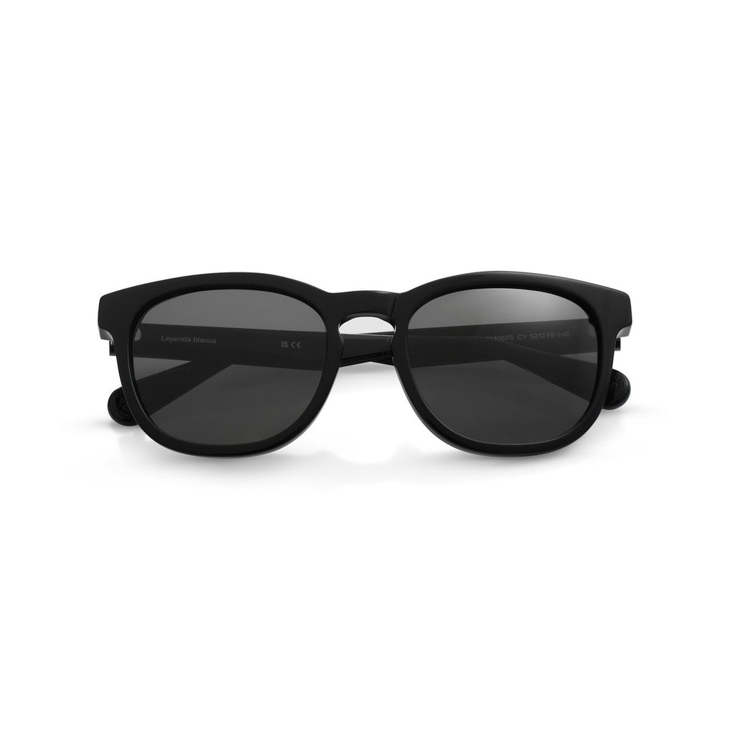 Real Madrid Acetate Round Sunglasses Black - View 5