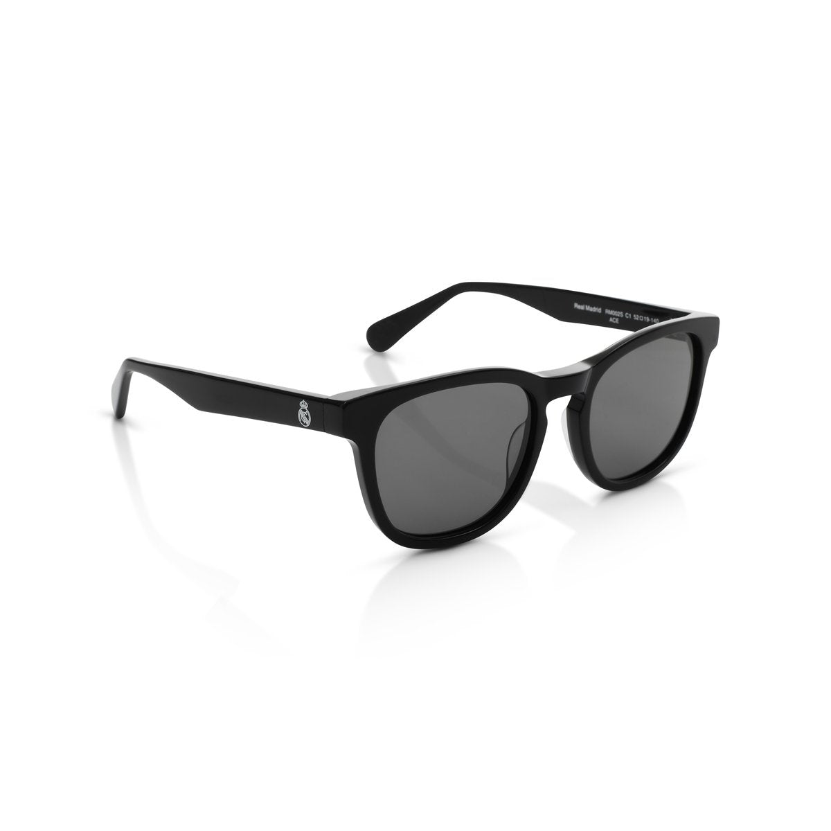 Real Madrid Acetate Round Sunglasses Black - View 6