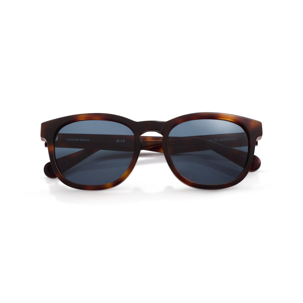 Real Madrid Acetate Round Sunglasses Havana - View 5