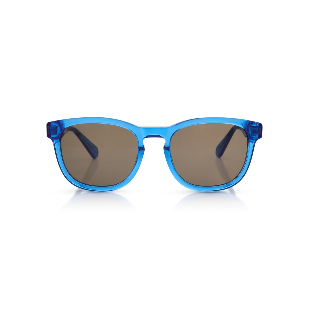 Real Madrid Acetate Round Sunglasses Blue - View 2