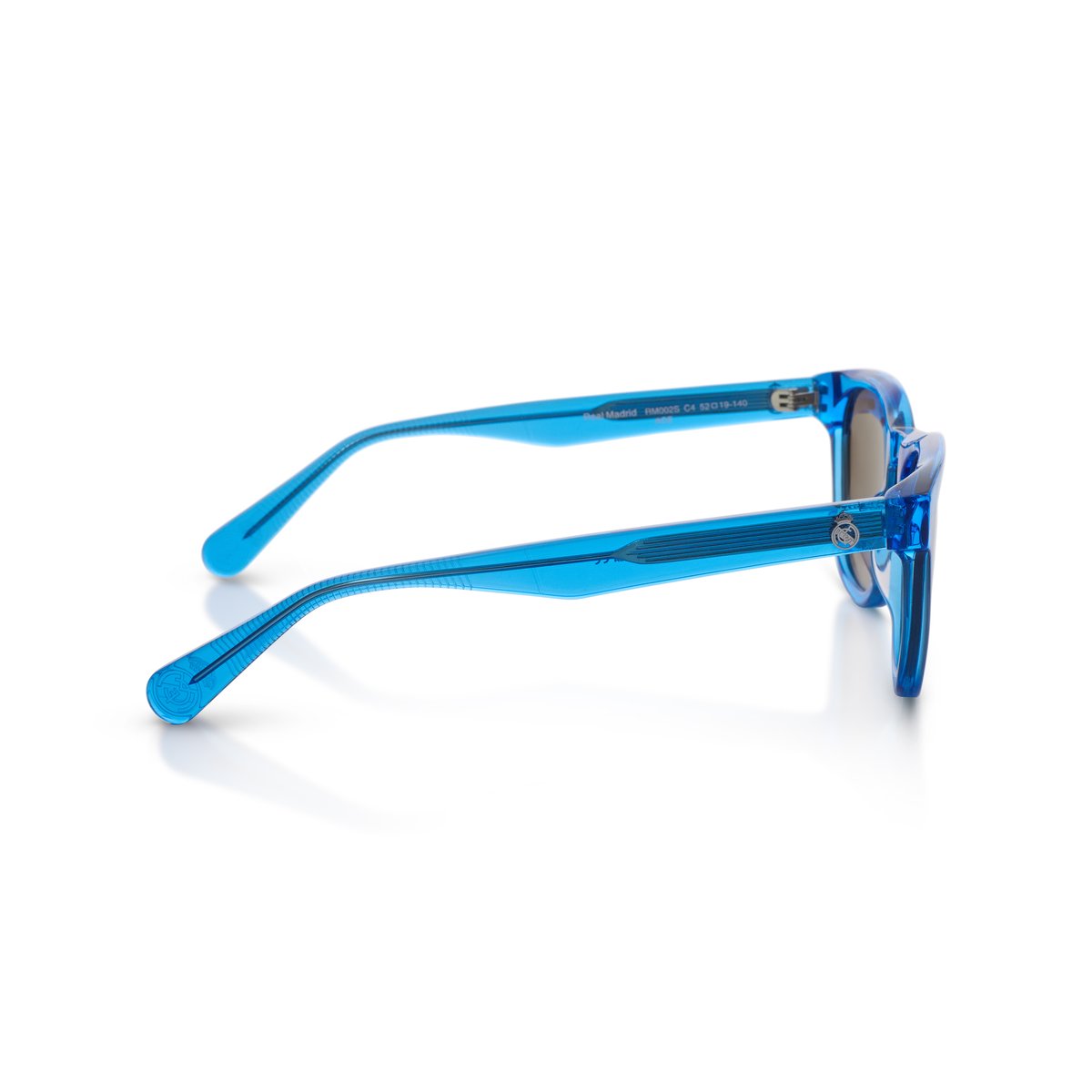 Real Madrid Acetate Round Sunglasses Blue - View 4