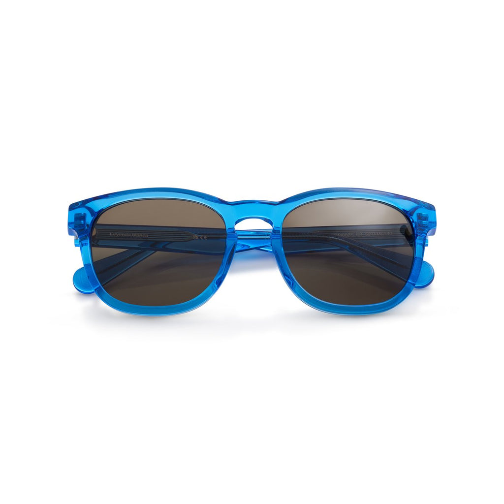 Real Madrid Acetate Round Sunglasses Blue - View 5