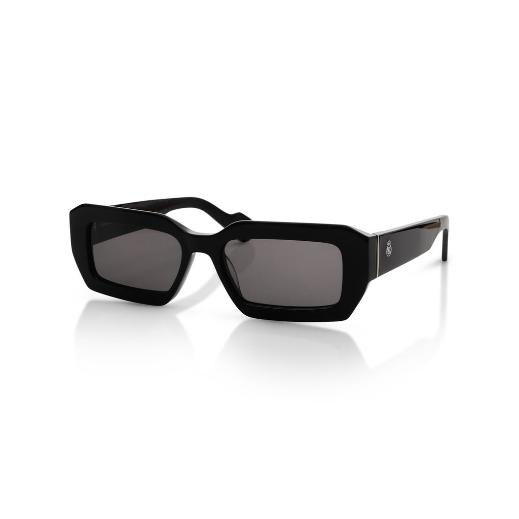 Real Madrid Acetate Rectangle Sunglasses Black - View 1