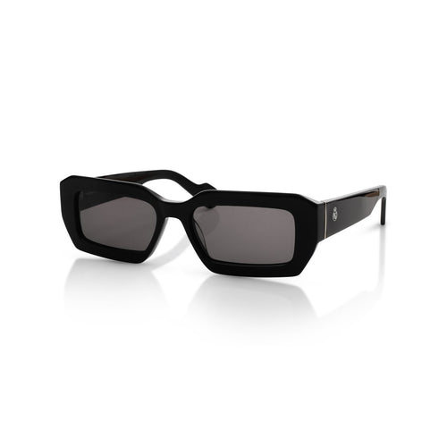 Real Madrid Acetate Rectangle Sunglasses Black - View 1