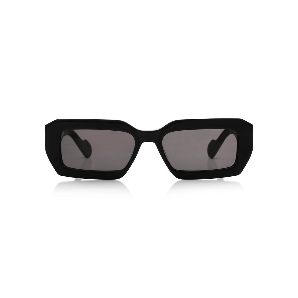 Real Madrid Acetate Rectangle Sunglasses Black - View 2