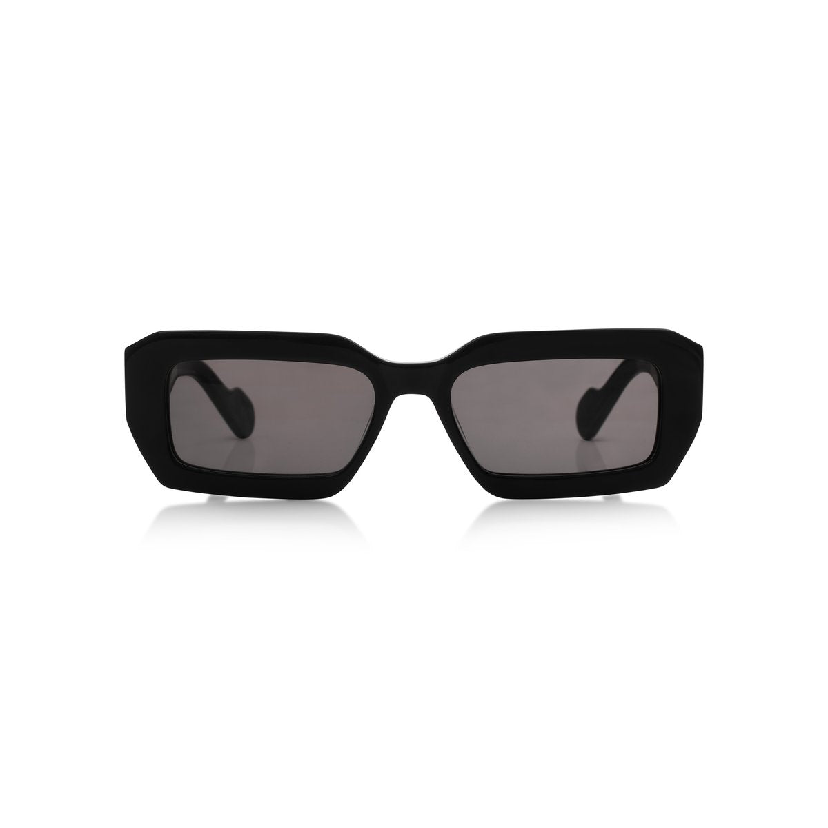 Real Madrid Acetate Rectangle Sunglasses Black - View 2