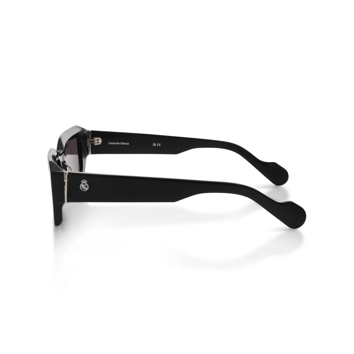 Real Madrid Acetate Rectangle Sunglasses Black - View 3