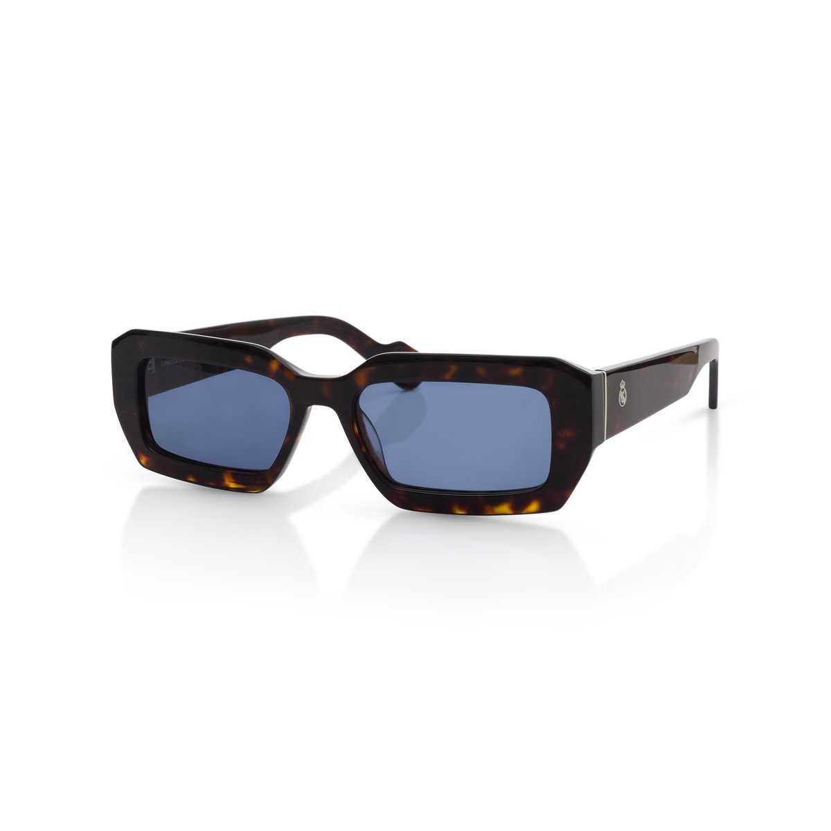 Real Madrid Acetate Rectangle Sunglasses Havana - View 1