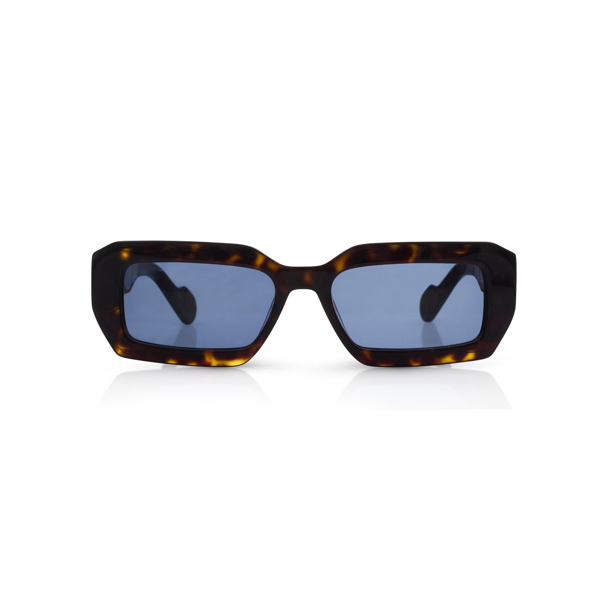 Real Madrid Acetate Rectangle Sunglasses Havana - View 2