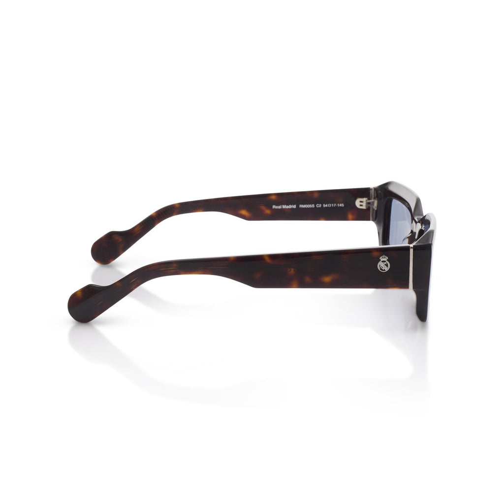 Real Madrid Acetate Rectangle Sunglasses Havana - View 4