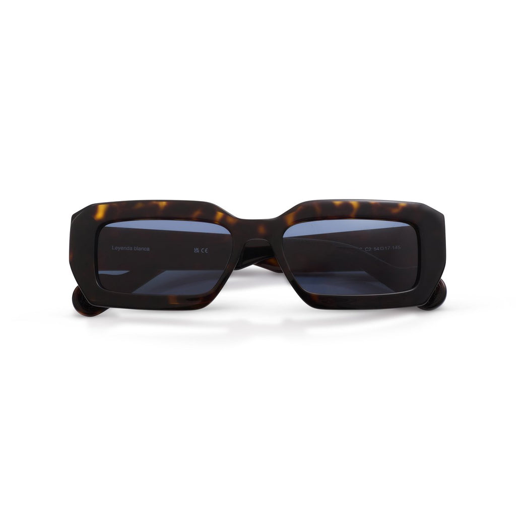 Real Madrid Acetate Rectangle Sunglasses Havana - View 5