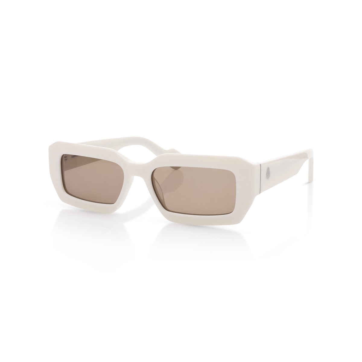 Real Madrid Acetate Rectangle Sunglasses White - View 1