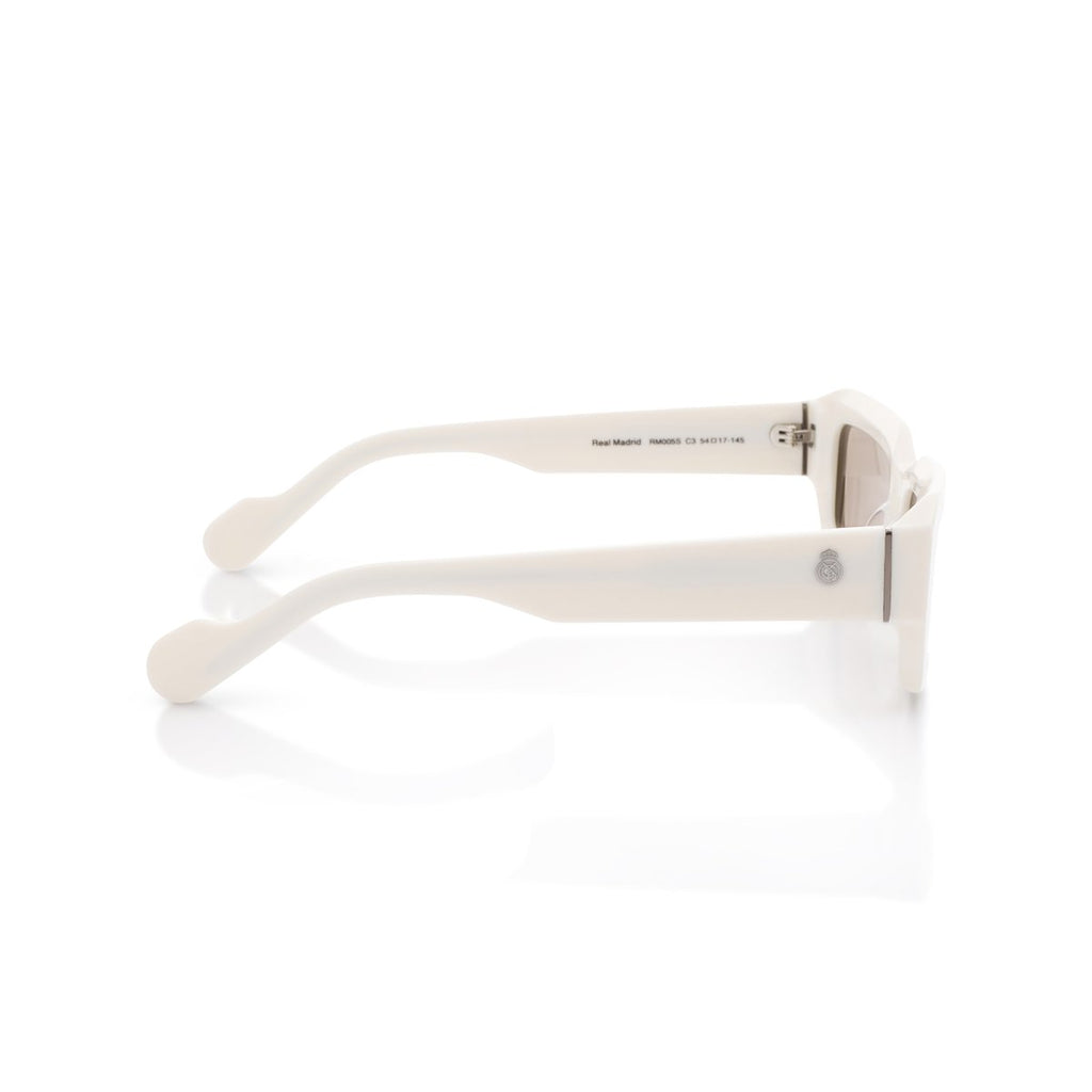 Real Madrid Acetate Rectangle Sunglasses White - View 4
