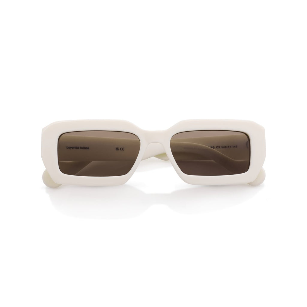 Real Madrid Acetate Rectangle Sunglasses White - View 5
