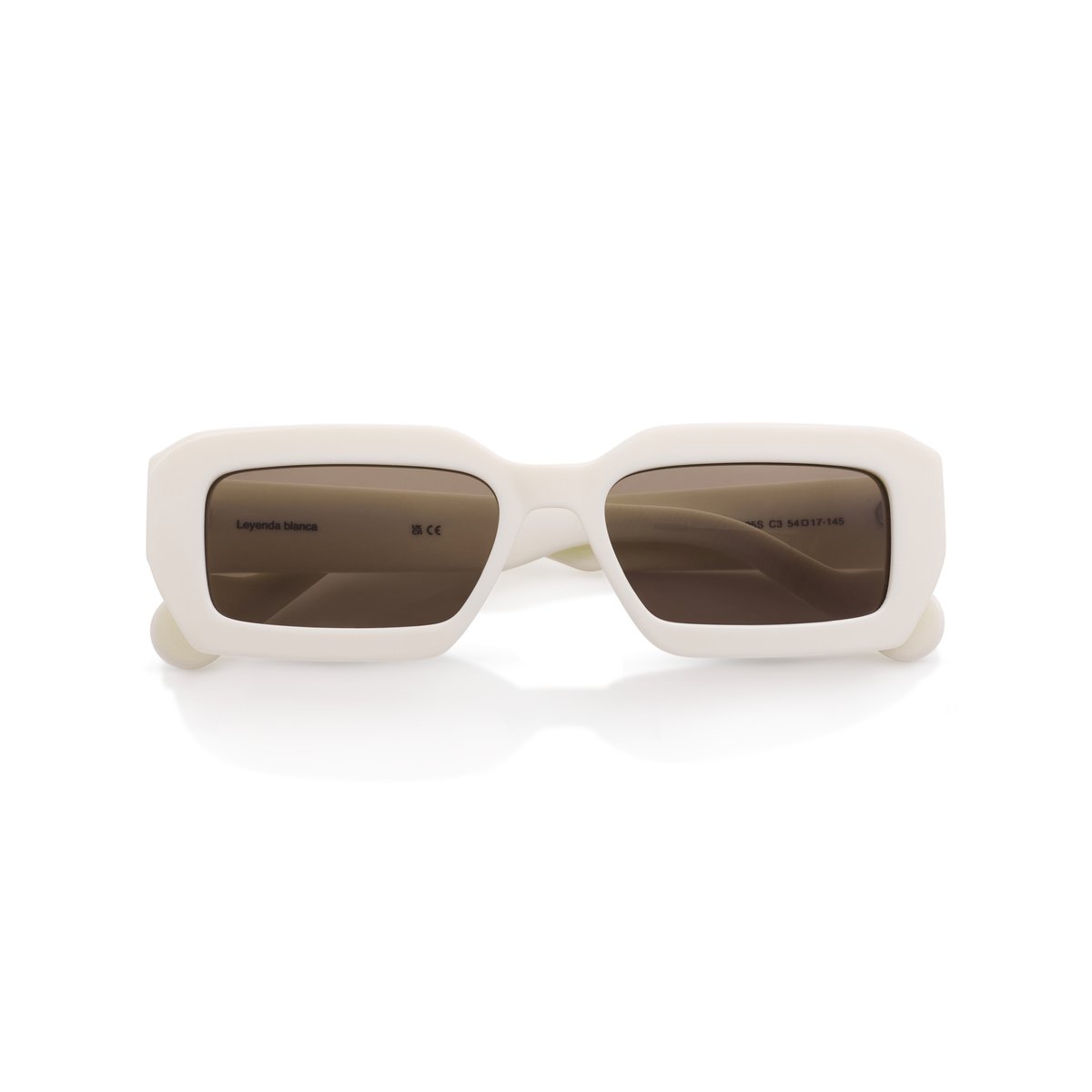 Real Madrid Acetate Rectangle Sunglasses White - View 5