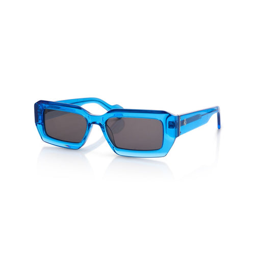 Real Madrid Acetate Rectangle Sunglasses Blue - View 1