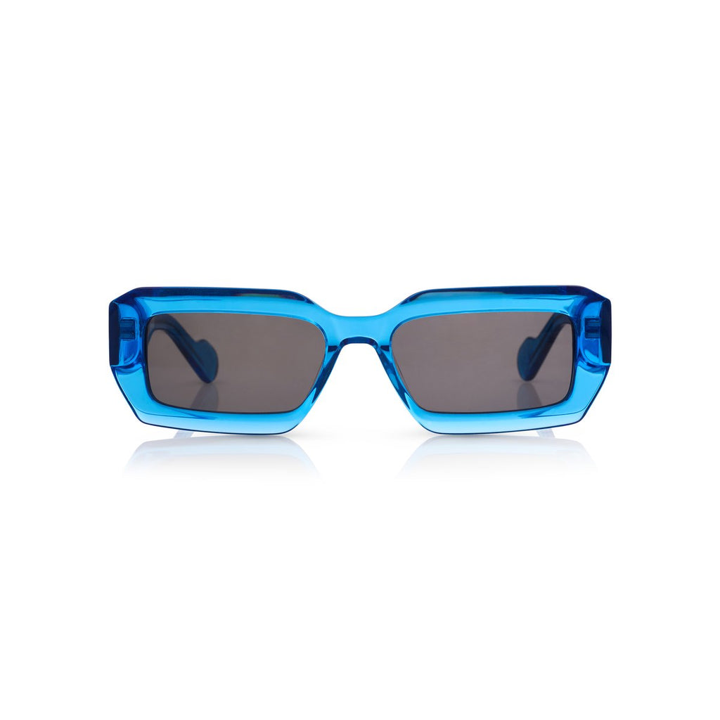 Real Madrid Acetate Rectangle Sunglasses Blue - View 2