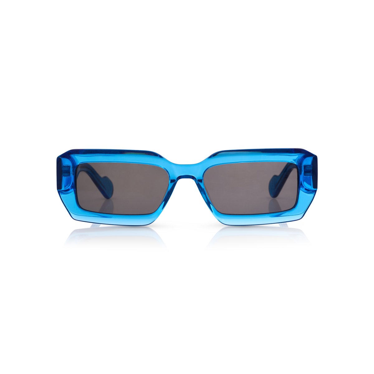 Real Madrid Acetate Rectangle Sunglasses Blue - View 2