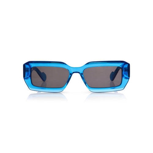 Real Madrid Acetate Rectangle Sunglasses Blue - View 2