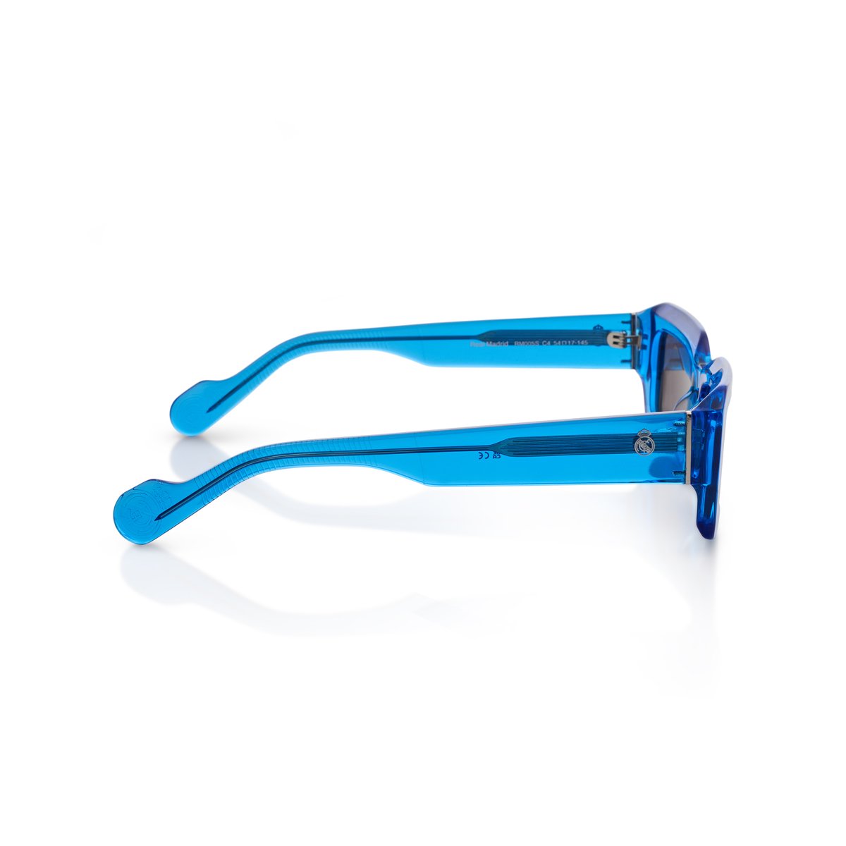 Real Madrid Acetate Rectangle Sunglasses Blue - View 4