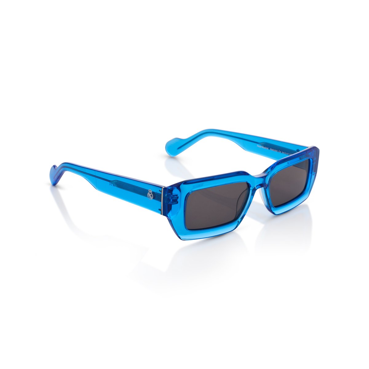 Real Madrid Acetate Rectangle Sunglasses Blue - View 6